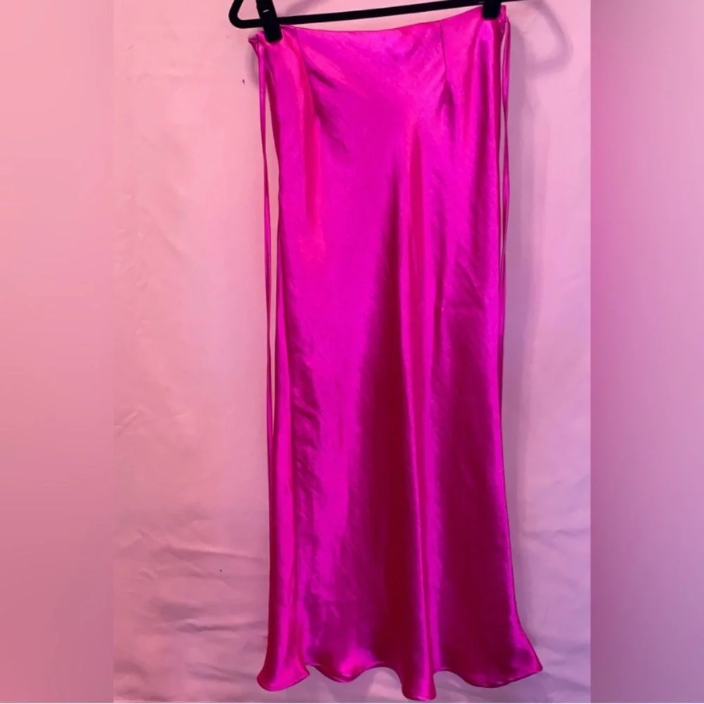 Top Shop Skirt Set Pink Fuchsia Halter Straples Hot Summer Island 6 Small/Medium - Picture 14 of 16